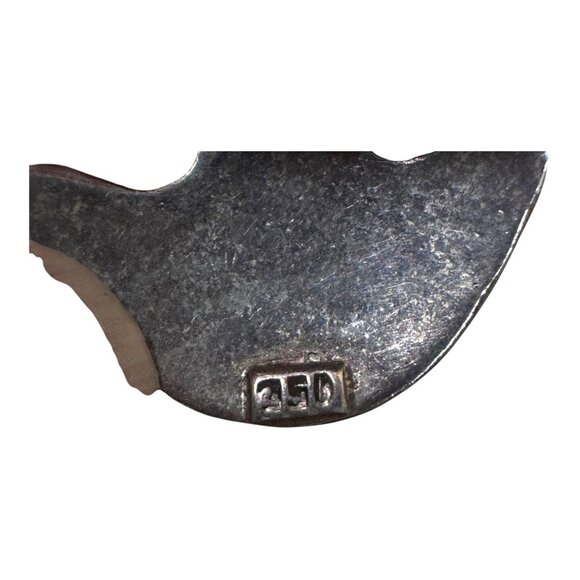 Vintage Sterling Silver 950 Mexican Artisan Earrings Turquoise Sun Starburst - Picture 3 of 8